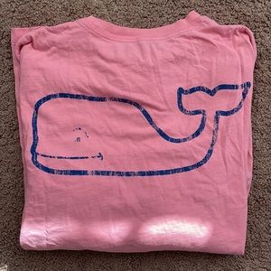 Vineyard vines pink long sleeve pocket tee